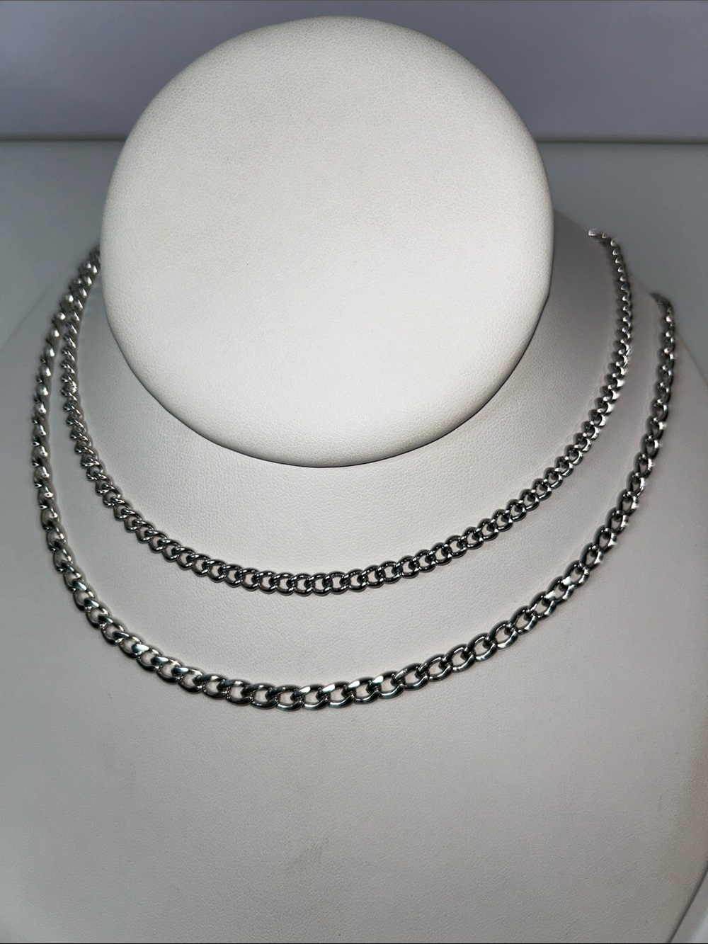Artisan Handmade Set Of 2 Hypoallergenic Stainless Steel 18” & 20” Necklaces